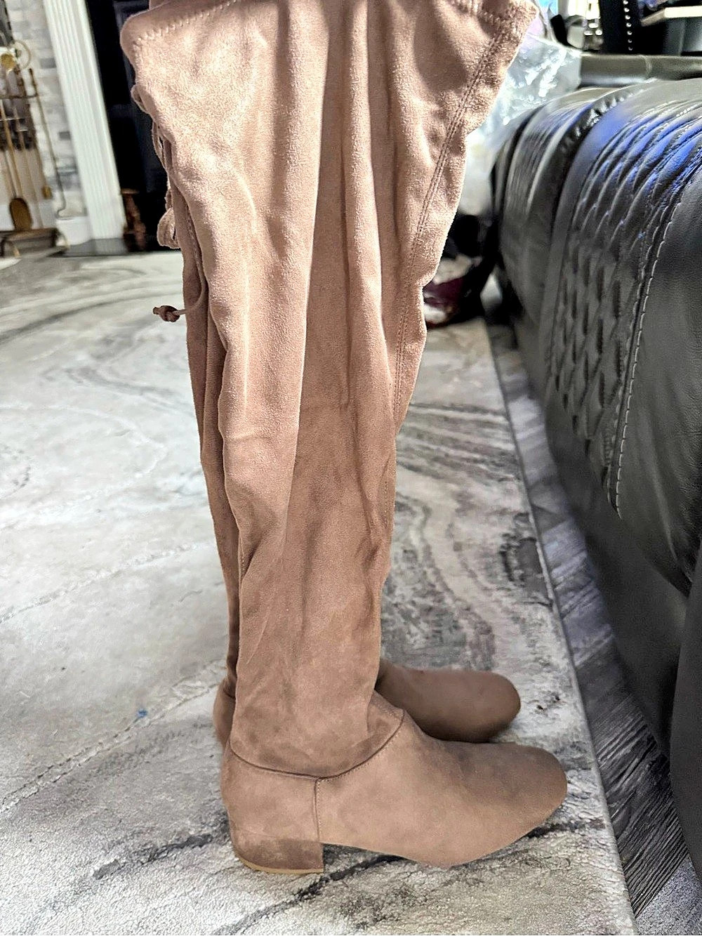 Over-the-Knee Heeled Boots Brown US